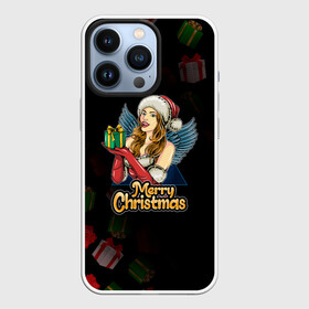 Чехол для iPhone 13 Pro с принтом Merry Christmas Снегурочка с подарком. в Тюмени,  |  | 2022 | happy new year | merry christmas | год тигра | зима близко | нг | новогодний | новый год | новый год 2022 | подарки | праздник | рождество | символ 2022 года | снегурочка | снежинки