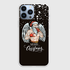 Чехол для iPhone 13 Pro Max с принтом Merry Christmas Santa c Крыльями Ангела. в Тюмени,  |  | 2022 | happy new year | merry christmas | santa | год тигра | зима близко | нг | новогодний | новый год | новый год 2022 | рождество | санта | символ 2022 года | снежинки