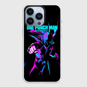 Чехол для iPhone 13 Pro с принтом Неоновый Сайтама One Punch Man в Тюмени,  |  | hagemanto | one punch man | one punchman | onepunchman | saitama | sensei | аниме | ван панч мен | ванпанчмен | лысый плащ | манга | сайтама | сильнейший человек | учитель | человек одинудар | человек одного удара