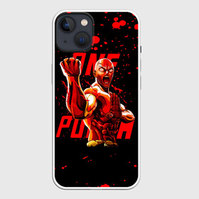 Чехол для iPhone 13 с принтом Ван Дамм Мен Сайтама в Тюмени,  |  | hagemanto | one punch man | one punchman | onepunchman | saitama | sensei | аниме | ван панч мен | ванпанчмен | лысый плащ | манга | сайтама | сильнейший человек | учитель | человек одинудар | человек одного удара