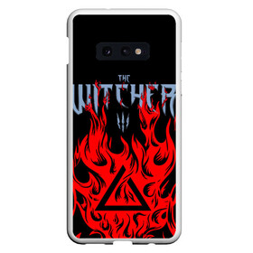 Чехол для Samsung S10E с принтом THE WITCHER 3 ВЕДЬМАК 3 FIRE ОГОНЬ в Тюмени, Силикон | Область печати: задняя сторона чехла, без боковых панелей | Тематика изображения на принте: geralt | the witcher | the witcher wild hunt | witcher | wolf | аард | аксий | белый волк | ведьмак | ведьмак 3 | волк | геральт | игни | ирден | йенифер | каер морхен | квен | охотник | трисс | цири | школа волка