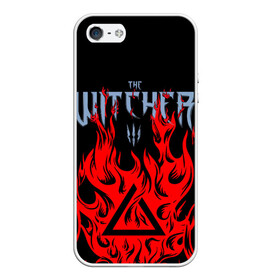 Чехол для iPhone 5/5S матовый с принтом THE WITCHER 3 ВЕДЬМАК 3 FIRE ОГОНЬ в Тюмени, Силикон | Область печати: задняя сторона чехла, без боковых панелей | geralt | the witcher | the witcher wild hunt | witcher | wolf | аард | аксий | белый волк | ведьмак | ведьмак 3 | волк | геральт | игни | ирден | йенифер | каер морхен | квен | охотник | трисс | цири | школа волка