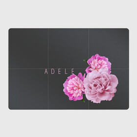 Магнитный плакат 3Х2 с принтом Пионы Adele в Тюмени, Полимерный материал с магнитным слоем | 6 деталей размером 9*9 см | имя | надпись | певица | пионы | цветы