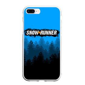 Чехол для iPhone 7Plus/8 Plus матовый с принтом SNOWRUNNER СНОУРАННЕР ЛЕС в Тюмени, Силикон | Область печати: задняя сторона чехла, без боковых панелей | game | snow runner | snowrunner | грузовик | дальнобойщик | игра | симулятор | сноу раннер | сноураннер