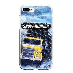 Чехол для iPhone 7Plus/8 Plus матовый с принтом SNOWRUNNER ART СНОУРАННЕР АРТ в Тюмени, Силикон | Область печати: задняя сторона чехла, без боковых панелей | game | snow runner | snowrunner | winter | грузовик | дальнобойщик | зима | игра | лес | симулятор | снег | сноу раннер | сноураннер