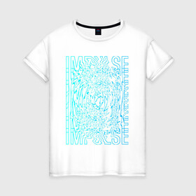 Женская футболка хлопок с принтом Blue Impulse в Тюмени, 100% хлопок | прямой крой, круглый вырез горловины, длина до линии бедер, слегка спущенное плечо | more than esport | больше чем киберспорт | киберспорт | киберспортивный клуб | лгу им аспушкина