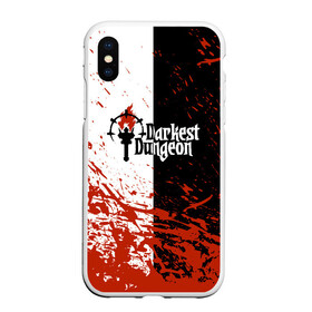 Чехол для iPhone XS Max матовый с принтом Darkest Dungeon | DD | Black White Logo в Тюмени, Силикон | Область печати: задняя сторона чехла, без боковых панелей | Тематика изображения на принте: colour of madness | crimson court | darkest dungeon | game | logo | roguelike | shieldbreaker | the shieldbreaker | игра | лого | логотип | ролевая игра | темнейшее подземелье