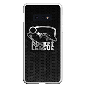 Чехол для Samsung S10E с принтом Rocket League Metal Logo в Тюмени, Силикон | Область печати: задняя сторона чехла, без боковых панелей | Тематика изображения на принте: auto | avto | car | race | rocket league | авто | гонки | машина | рокет лига | тачка