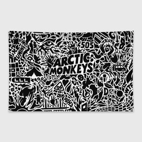 Флаг-баннер с принтом Arctic monkeys Pattern в Тюмени, 100% полиэстер | размер 67 х 109 см, плотность ткани — 95 г/м2; по краям флага есть четыре люверса для крепления | alternative | arctic monkeys | metall | music | rock | альтернатива | арктик монкейс | арктические обезьяны | металл | музыка | рок