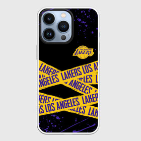 Чехол для iPhone 13 Pro с принтом LAKERS LOGO БРЫЗГИ КРАСОК в Тюмени,  |  | Тематика изображения на принте: america | basketball | kobe bryant | la | la lakers | lakers | lines | los angeles lakers | nba | usa | баскетбол | брызги | брызги красок | кобе брайант | краски | линии | лос анджелес лейкерс | нба | полосы | сша