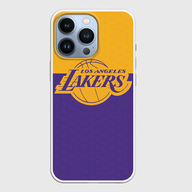 Чехол для iPhone 13 Pro с принтом LAKERS LINE HEXAGON SPORT в Тюмени,  |  | Тематика изображения на принте: america | basketball | hexagon | kobe bryant | la | la lakers | lakers | los angeles lakers | nba | usa | баскетбол | гексагон | геометрия | кобе брайант | лос анджелес лейкерс | нба | соты | сша