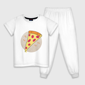 Детская пижама хлопок с принтом Кусочек пиццы пепперони в Тюмени, 100% хлопок |  брюки и футболка прямого кроя, без карманов, на брюках мягкая резинка на поясе и по низу штанин
 | вкус | вкусно | вкусняшка | горячее | горячо | колбаса | кусок | кусочек | пепперони | пицца | сыр | сырный