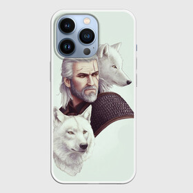 Чехол для iPhone 13 Pro с принтом Ведьмак и белые волки в Тюмени,  |  | animals | beasts | blue background | game | movie | the witcher | the witcher and the wolves | top | video game | white wolves | witches | wolves | белые волки | ведьмак | ведьмак и волки | ведьмачек | видео игра | волки | волчки | гол