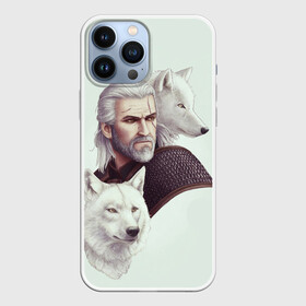 Чехол для iPhone 13 Pro Max с принтом Ведьмак и белые волки в Тюмени,  |  | animals | beasts | blue background | game | movie | the witcher | the witcher and the wolves | top | video game | white wolves | witches | wolves | белые волки | ведьмак | ведьмак и волки | ведьмачек | видео игра | волки | волчки | гол