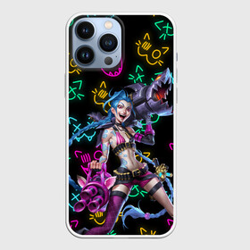 Чехол для iPhone 13 Pro Max с принтом JINX ARCANE NEON MEOW LOL в Тюмени,  |  | akali | arcane | fan | fan art | hero | jinx | kda | kda mas | league of legends | lol | meow | moba | neon | netflix | акали | аркейн | герой | джинкс | кда | лига легенд | лол | моба | неон | нетфликс | сериал