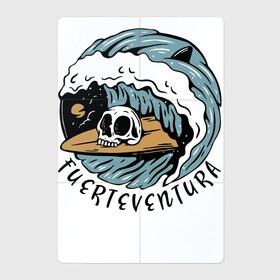 Магнитный плакат 2Х3 с принтом Fuerteventura - surfing в Тюмени, Полимерный материал с магнитным слоем | 6 деталей размером 9*9 см | fin | furteventura | hype | shark | skull | summer | surfing | wave | акула | волна | лето | плавник | сёрфинг | фуэртевентура | хайп | череп