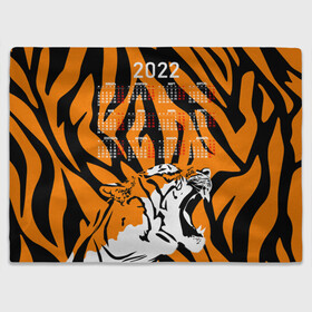 Плед 3D с принтом Тигровый камуфляж 2022 в Тюмени, 100% полиэстер | закругленные углы, все края обработаны. Ткань не мнется и не растягивается | 2022 | aggressive | brindle color | fangs | in profile | new year | open mouth | predator | tiger | year of the tiger | агрессивный | в профиль | год тигра | календарь | клыки | новый год | открытая пасть | тигр | тигровый окрас | хищник