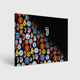 Холст прямоугольный с принтом JUVENTUS LOGOBOMBING SPORT в Тюмени, 100% ПВХ |  | black white | cr7 | fc juventus | football | juve | juventus | ronaldo | sport | бык | роналдо | роналду | спорт | футбол | чёрно белый | ювентус