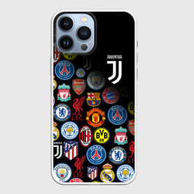 Чехол для iPhone 13 Pro Max с принтом JUVENTUS LOGOBOMBING SPORT в Тюмени,  |  | black white | cr7 | fc juventus | football | juve | juventus | ronaldo | sport | бык | роналдо | роналду | спорт | футбол | чёрно белый | ювентус