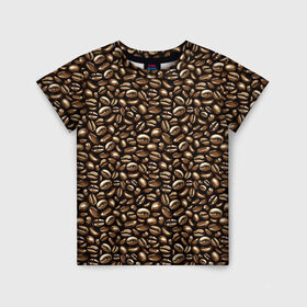 Детская футболка 3D с принтом Кофе (Coffee) в Тюмени, 100% гипоаллергенный полиэфир | прямой крой, круглый вырез горловины, длина до линии бедер, чуть спущенное плечо, ткань немного тянется | americano | chocolate | coffee | espresso | latte | moccacino | mocha | nescafe | tea | американо | арабика | бариста | бармен | капучино | кофе | кофевар | кофейные зерна | кофейня | кружка кофе | латте | макиато | моккачино | мокко |
