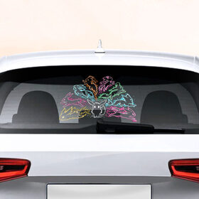 Наклейка на авто - для заднего стекла с принтом Вся эволюция Иви в Тюмени, ПВХ | Точные размеры наклейки зависят от выбранного изображения (ширина не больше 75 мм, высота не больше 45 мм) | аниме | животные | иви | монстры | мультфильмы | покемоны