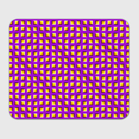 Прямоугольный коврик для мышки с принтом Фиолетовый Фон с Желтыми Квадратами (Иллюзия Движения) в Тюмени, натуральный каучук | размер 230 х 185 мм; запечатка лицевой стороны | абстракция | аум | галлюцинация | зазеркалье | игра ума | иллюзии | индиго | майя | мантра | медитация | мираж | неон | нирвана | обман зрения | ом | оптические иллюзии | просветление | психоделика