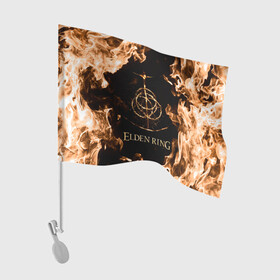 Флаг для автомобиля с принтом Elden Ring Logo в Тюмени, 100% полиэстер | Размер: 30*21 см | elden ring | игра элден ринг | кольцо элдена | элден | элден ринг