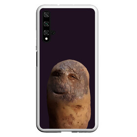 Чехол для Honor 20 с принтом Уставший картофель в Тюмени, Силикон | Область печати: задняя сторона чехла, без боковых панелей | картофель | картошка | рожица | улыбка | усталость