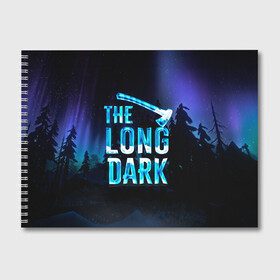 Альбом для рисования с принтом The Long Dark Logo в Тюмени, 100% бумага
 | матовая бумага, плотность 200 мг. | alaska | long dark | the long dark | аляска | выживание | длинная тьма | долгая тьма | игра long dark