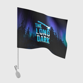 Флаг для автомобиля с принтом The Long Dark Logo в Тюмени, 100% полиэстер | Размер: 30*21 см | alaska | long dark | the long dark | аляска | выживание | длинная тьма | долгая тьма | игра long dark