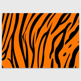 Поздравительная открытка с принтом Текстура тигра/tiger в Тюмени, 100% бумага | плотность бумаги 280 г/м2, матовая, на обратной стороне линовка и место для марки
 | tiger | кошка | оранжевый черный | символ 22 года | текстура | тигр