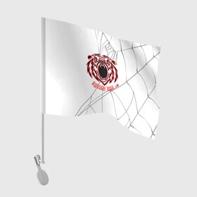 Флаг для автомобиля с принтом Бардак -Русский рок с паутиной в Тюмени, 100% полиэстер | Размер: 30*21 см | бакдак | паук | паутина | рок | рок группа | русский рок