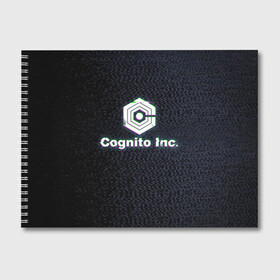 Альбом для рисования с принтом Экран Cognito Inc в Тюмени, 100% бумага
 | матовая бумага, плотность 200 мг. | знак | лого | надпись | помехи | экран