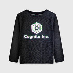 Детский лонгслив 3D с принтом Экран Cognito Inc в Тюмени, 100% полиэстер | длинные рукава, круглый вырез горловины, полуприлегающий силуэт
 | знак | лого | надпись | помехи | экран