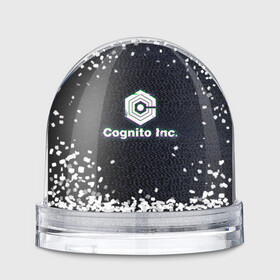 Игрушка Снежный шар с принтом Экран Cognito Inc в Тюмени, Пластик | Изображение внутри шара печатается на глянцевой фотобумаге с двух сторон | знак | лого | надпись | помехи | экран