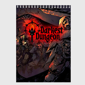 Скетчбук с принтом DARKEST DUNGEON   ТЕМНЕЙШЕЕ ПОДЗЕМЕЛЬЕ   ПОДЗЕМЕЛЬЕ АРТ в Тюмени, 100% бумага
 | 48 листов, плотность листов — 100 г/м2, плотность картонной обложки — 250 г/м2. Листы скреплены сверху удобной пружинной спиралью | Тематика изображения на принте: darkest dungeon | darkest dungeon 2 | ад | арт | готика | игра | огонь | пламя | темнейшее подземелье | ужасы