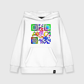 Детская толстовка хлопок с принтом Color QR в Тюмени, 100% хлопок | Круглый горловой вырез, эластичные манжеты, пояс, капюшен | coronavirus | covid | covid19 | qr code | qr код | sputnik | вакцина | вакцинация | вирус | здоровье | изоляция | иммунитет | карантин | ковид | код | корона | коронавирус | маркировка | маска | матрица | п | пандемия