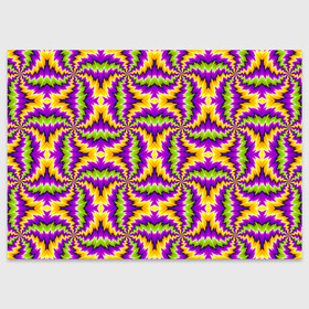 Поздравительная открытка с принтом Красочный фон со спиралями (иллюзия вращения) в Тюмени, 100% бумага | плотность бумаги 280 г/м2, матовая, на обратной стороне линовка и место для марки
 | абстракция | аум | галлюцинация | зазеркалье | игра ума | иллюзии | индиго | майя | мантра | медитация | мираж | неон | нирвана | обман зрения | ом | оптические иллюзии | просветление | психоделика