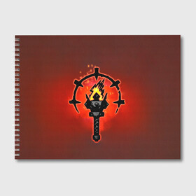 Альбом для рисования с принтом Darkest Dungeon Факел в Тюмени, 100% бумага
 | матовая бумага, плотность 200 мг. | darkest dungeon | fire | flame | torch | огонь | пламя | темнейшее подземелье | темное подземелье