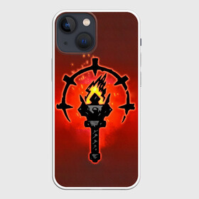 Чехол для iPhone 13 mini с принтом Darkest Dungeon Факел в Тюмени,  |  | darkest dungeon | fire | flame | torch | огонь | пламя | темнейшее подземелье | темное подземелье