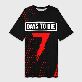 Платье-футболка 3D с принтом 7 DAYS TO DIE + Полутона в Тюмени,  |  | 7 days to die | days | die | logo | zombie | дай | дейс | зомби | игра | игры | лого | логотип | полутона | севен | севен дейс | символ | символы | хоррор