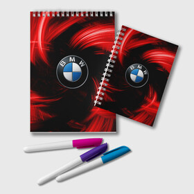 Блокнот с принтом BMW RED BEAST в Тюмени, 100% бумага | 48 листов, плотность листов — 60 г/м2, плотность картонной обложки — 250 г/м2. Листы скреплены удобной пружинной спиралью. Цвет линий — светло-серый
 | autosport | bmw | motorsport | авто | автоспорт | бмв | в тренде | красный | машина | подарок | популярое | рекомендации | спорт