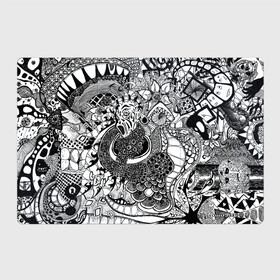 Магнитный плакат 3Х2 с принтом Черно белый треш в Тюмени, Полимерный материал с магнитным слоем | 6 деталей размером 9*9 см | абстракция | пестрый | узор | черно белое | яркий
