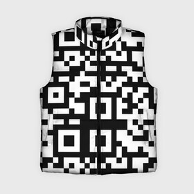 Женский жилет утепленный 3D с принтом qr code куаркод в Тюмени,  |  | covid | qr code | антикороновирус | ковид | куаркод | привика