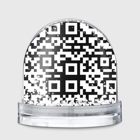 Игрушка Снежный шар с принтом qr code куаркод в Тюмени, Пластик | Изображение внутри шара печатается на глянцевой фотобумаге с двух сторон | covid | qr code | антикороновирус | ковид | куаркод | привика