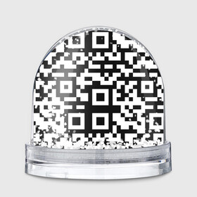 Игрушка Снежный шар с принтом qr code куаркод в Тюмени, Пластик | Изображение внутри шара печатается на глянцевой фотобумаге с двух сторон | Тематика изображения на принте: covid | qr code | антикороновирус | ковид | куаркод | привика