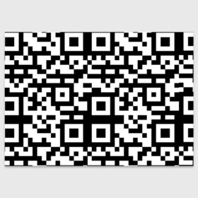 Поздравительная открытка с принтом qr code куаркод в Тюмени, 100% бумага | плотность бумаги 280 г/м2, матовая, на обратной стороне линовка и место для марки
 | covid | qr code | антикороновирус | ковид | куаркод | привика