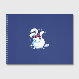 Альбом для рисования с принтом Dab Snowman in a scarf в Тюмени, 100% бумага
 | матовая бумага, плотность 200 мг. | 2022 | 22 | christmas | dab | dub | new | notes | scarf | snow | snowman | snowy | woman | year | баба | год | даб | новый | ноты | очки | рождество | снег | снеговик | снежная | шарф