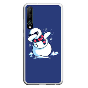 Чехол для Honor P30 с принтом Dab Snowman in a scarf в Тюмени, Силикон | Область печати: задняя сторона чехла, без боковых панелей | Тематика изображения на принте: 2022 | 22 | christmas | dab | dub | new | notes | scarf | snow | snowman | snowy | woman | year | баба | год | даб | новый | ноты | очки | рождество | снег | снеговик | снежная | шарф