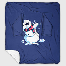 Плед с рукавами с принтом Dab Snowman in a scarf в Тюмени, 100% полиэстер | Закругленные углы, все края обработаны. Ткань не мнется и не растягивается. Размер 170*145 | 2022 | 22 | christmas | dab | dub | new | notes | scarf | snow | snowman | snowy | woman | year | баба | год | даб | новый | ноты | очки | рождество | снег | снеговик | снежная | шарф